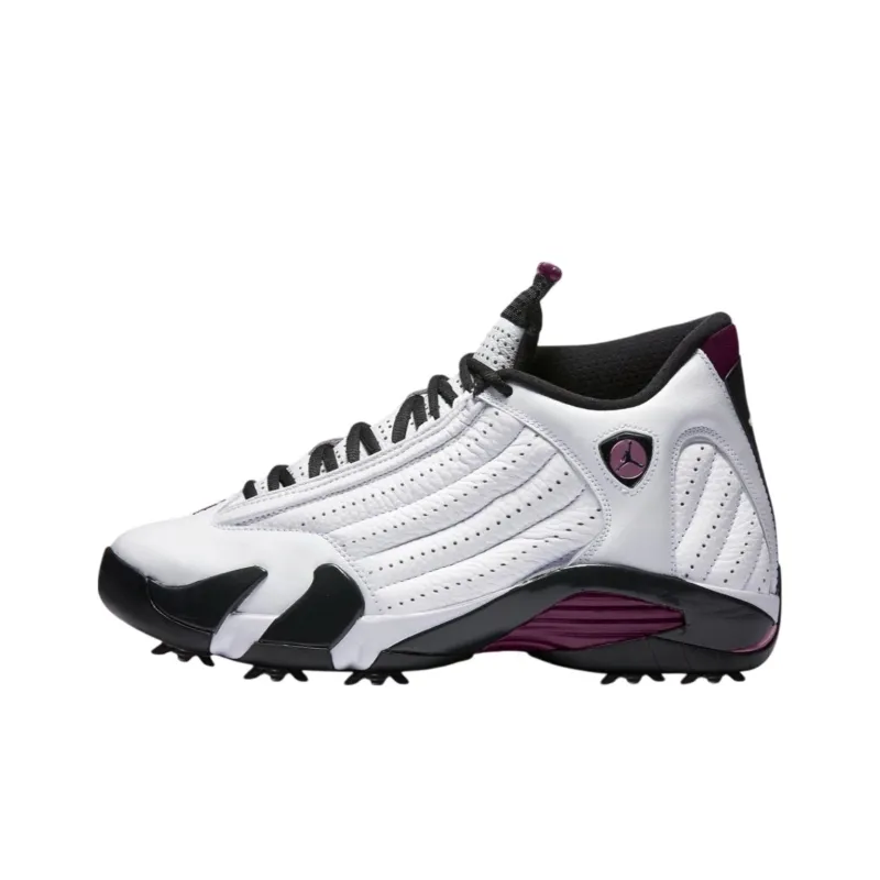 Jordan Air Jordan 14 Anti-Slip Wear-Resistant Mid-Top Golf Shoes Unisex White-0