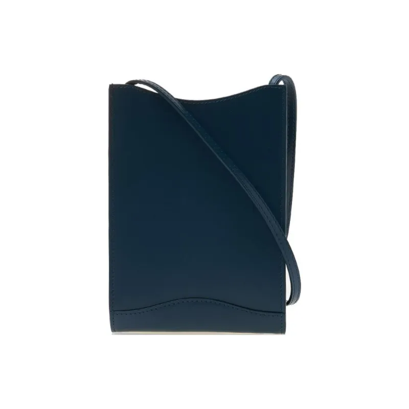 A.P.C Jamie Calfskin Shoulder Bag, Crossbody Bag Women's Dark Blue-2