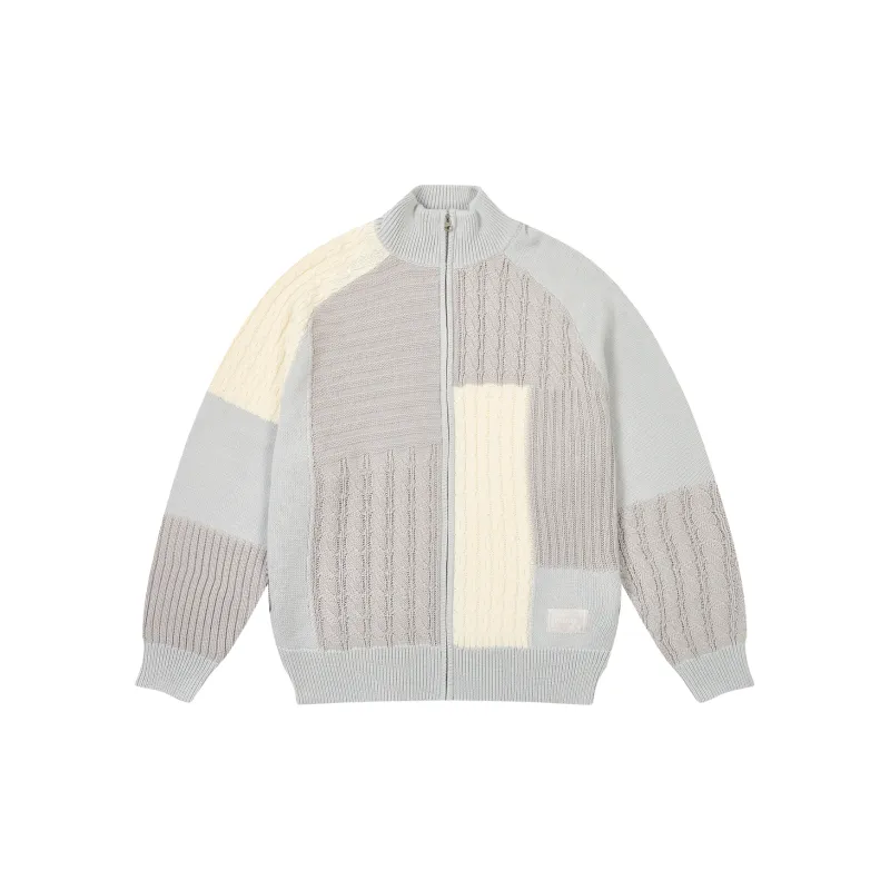 PALACE Patchwork Zip Knit-0