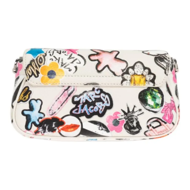 MARC JACOBS Leather Shoulder Bag Women's White-2