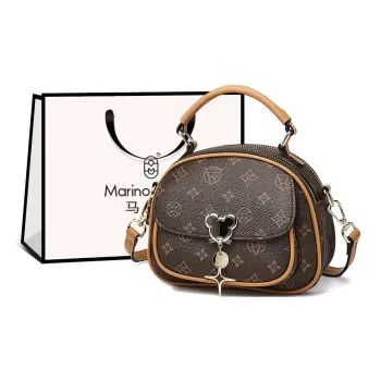 Marino Orlandi Synthetic Leather Shoulder Bags Handbags Small Size Women's Coffee/Khaki