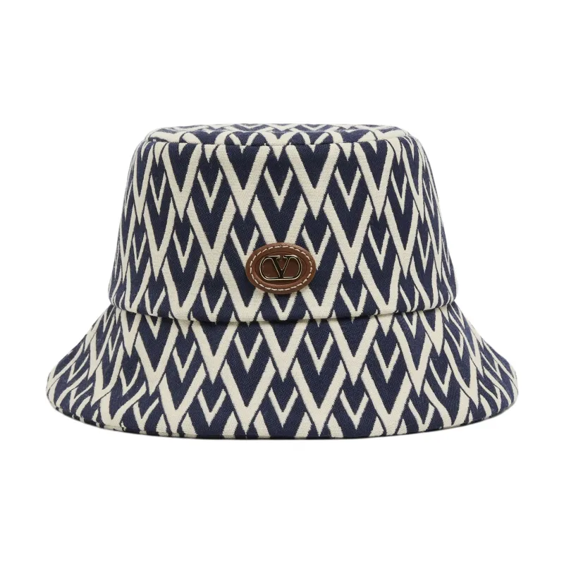 Valentino Logo Patch Bucket Hat-0