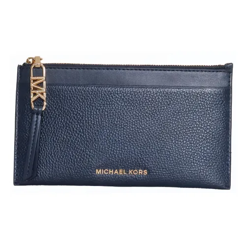 MICHAEL KORS Calfskin Wallet Large Size Women's Blue