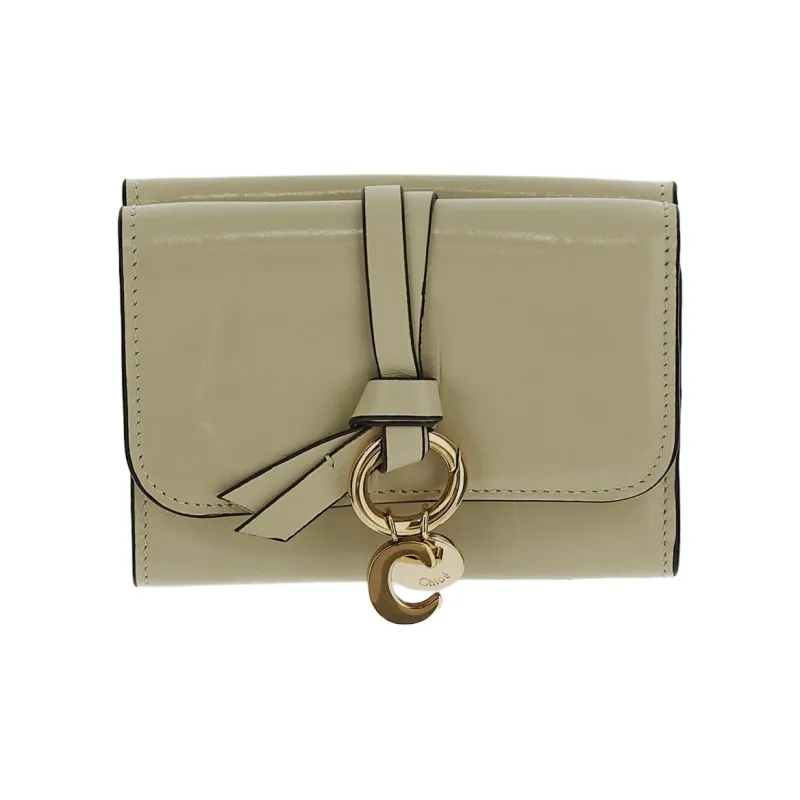 Chloe Calfskin Wallet Regular Women's Green-0