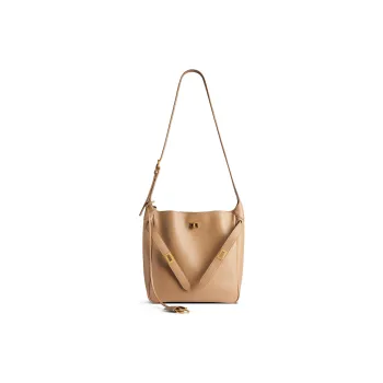 Balenciaga Bel Air Calfskin Shoulder Bag Small Size Women's Brown