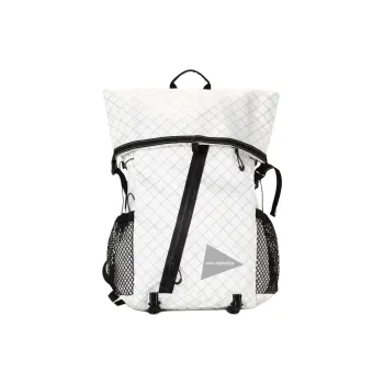 And Wander Polyester Backpack Regular Unisex Ecru