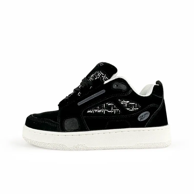 Rongchuan Low-Top Skateboard Shoes Unisex Black-0