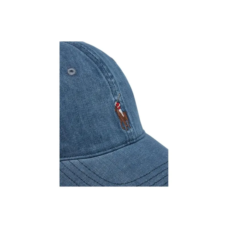 Polo Ralph Lauren Logo Embroidered Denim Cap-3
