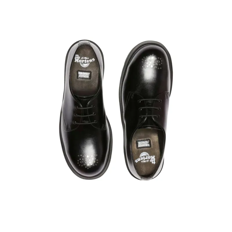 Dr. Martens 1461 Analine Leather Steel Toe Shoes Black-5