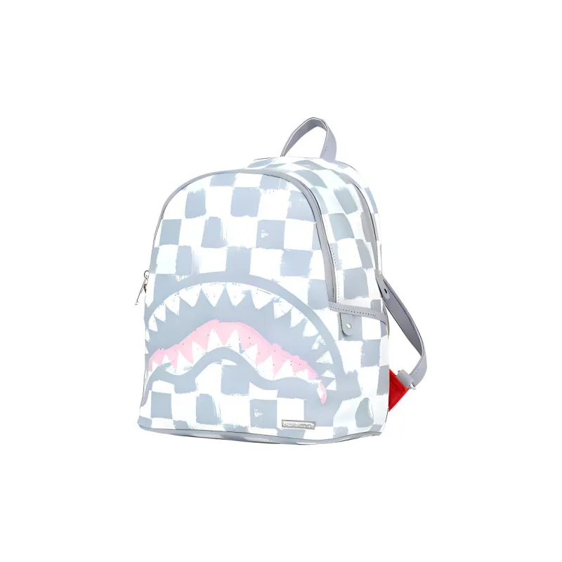 SPRAYGROUND PVC Polyvinyl Chloride Backpack Medium Size Unisex Gray White-2