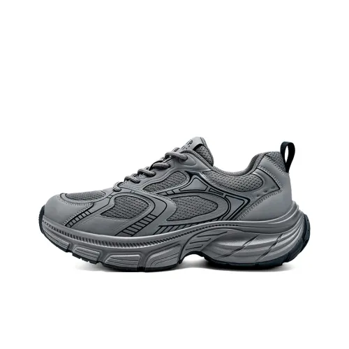 JEEP SPIRIT Cushioning Anti Slip Wear Resistant Breathable Supportive Lightweight Low Top Casual Shoes Men's Time Gray