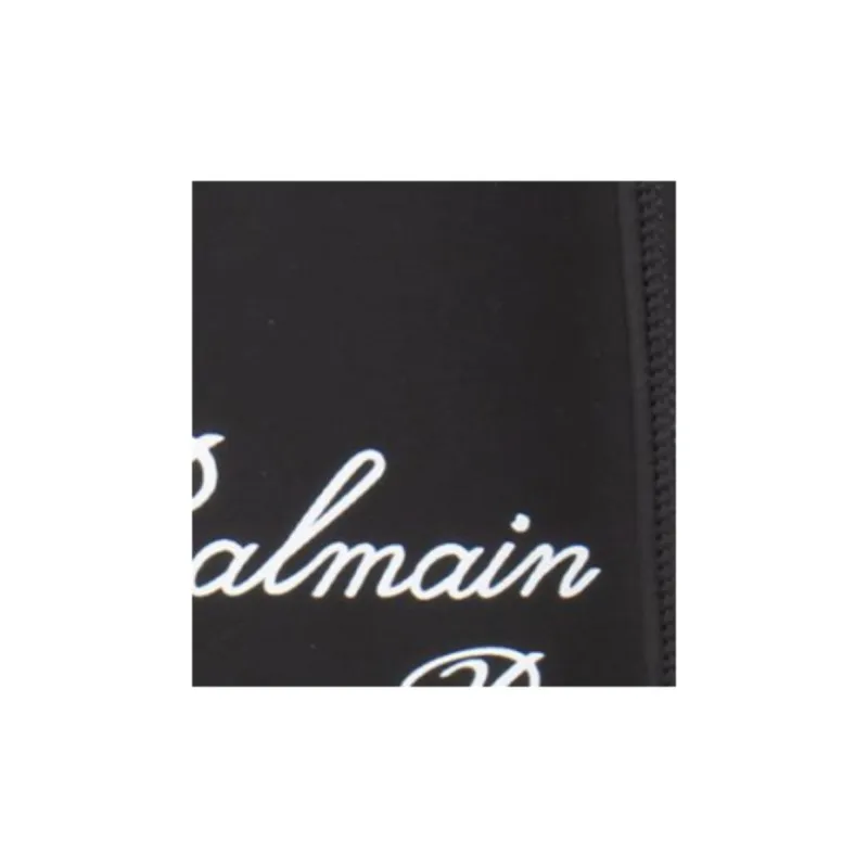 BALMAIN Polyurethane Cell Phone Pouch Men's Black-4