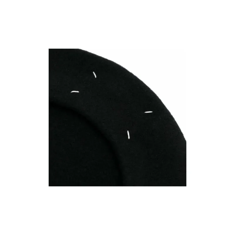Maison Margiela Four Stitch Logo Knitted Beret-4