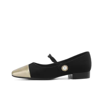 JOSINY French Low Vamp Elegance Low Heel Mary Jane Shoes Fashion Minimalist Style Versatile Casual Shoes Women's Black