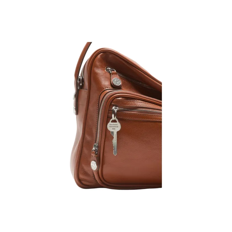 Acne Studios Calfskin Shoulder Bag, Crossbody Bag, Handbag Women's Cognac Brown-3
