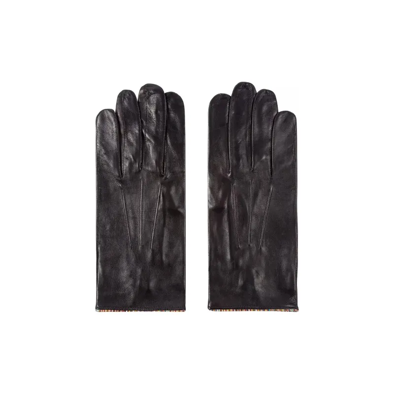 Paul Smith Lambskin Knit Gloves Men's Black-1
