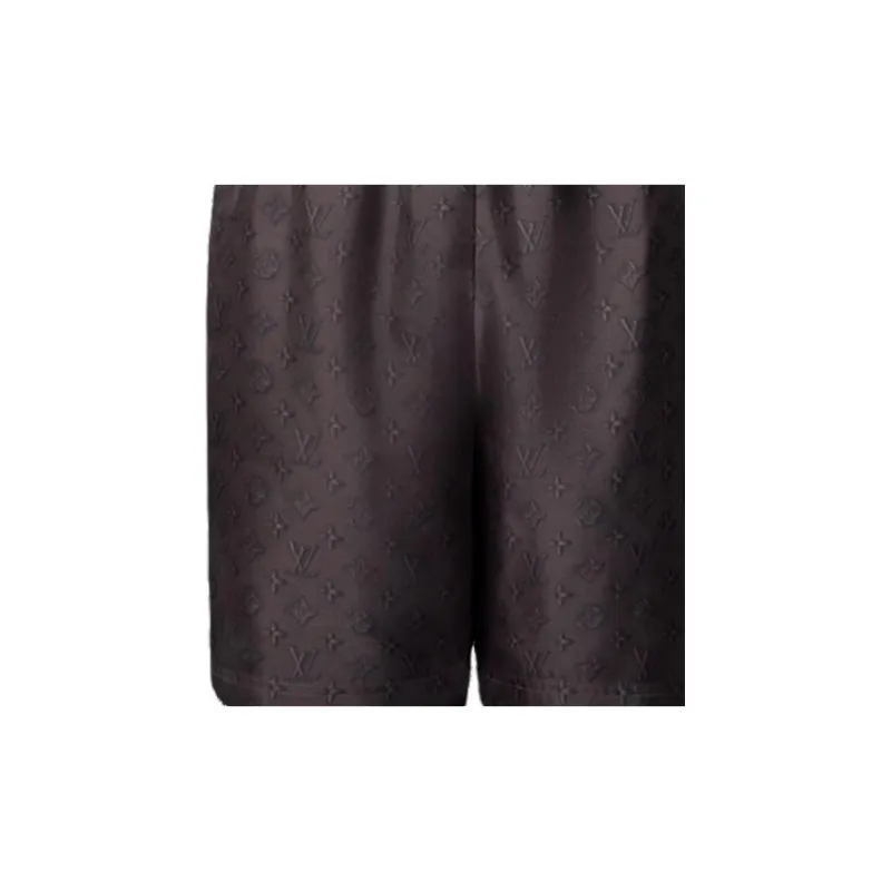 LOUIS VUITTON Printed Monogram Silk Shorts-5