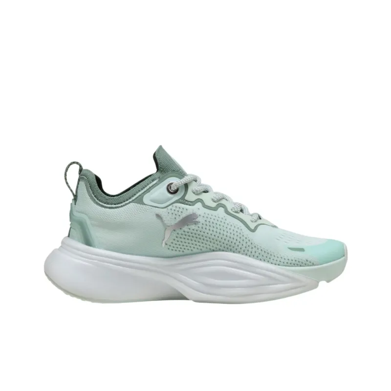PUMA Pwr Nitro Anti Slip Wear Resistant Low Top Casual Running Shoes Women's Blue Green-1