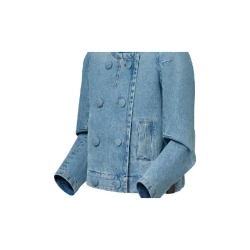 LOUIS VUITTON Double Breasted Denim Jacket-4