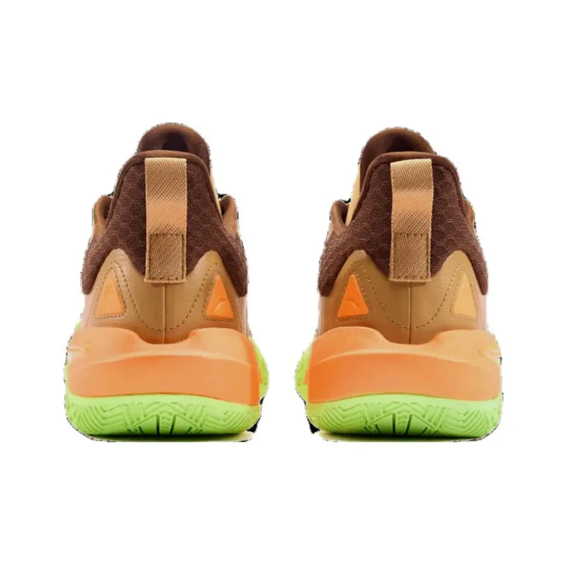 Anta KAI 1 SPEED Shock Absorbers With Slip Resistant Features Low Top Basketball Shoes Men's Brown Orange Yellow-3