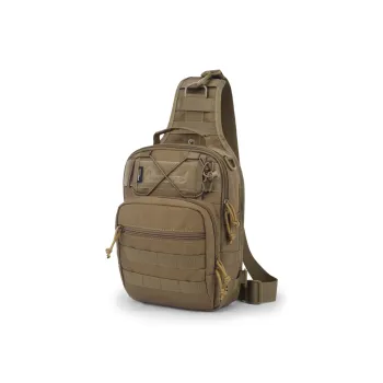 MARDINGTOP Nylon Fabric Shoulder Bag, Crossbody Bag, Sling Bag Regular Unisex Khaki/Black