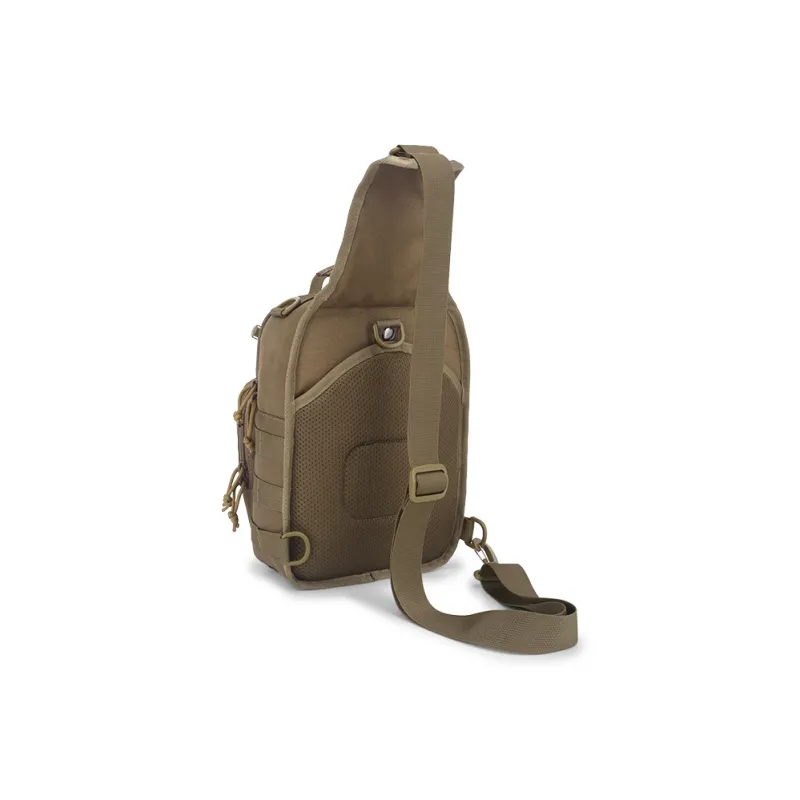 MARDINGTOP Nylon Fabric Shoulder Bag, Crossbody Bag, Sling Bag Regular Unisex Khaki/Black-2