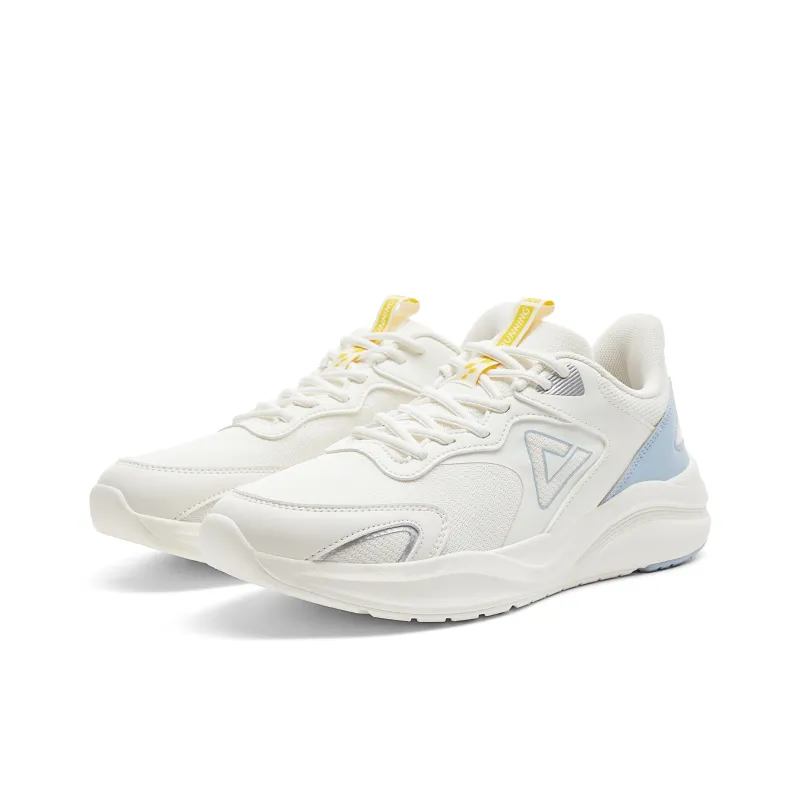PEAK Cushioning Rebound Wear Resistant Breathable Slip Resistant Low Top Casual Running Shoes Men's Ivory Blue-2