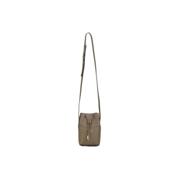 FERRAGAMO GANCINI Cow Leather Bucket Bag, Shoulder Bag, Crossbody Bag Mini Women's Olive Green