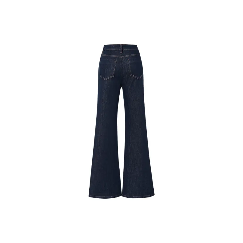 Hopeshow Jeans Women's Dark Blue-1