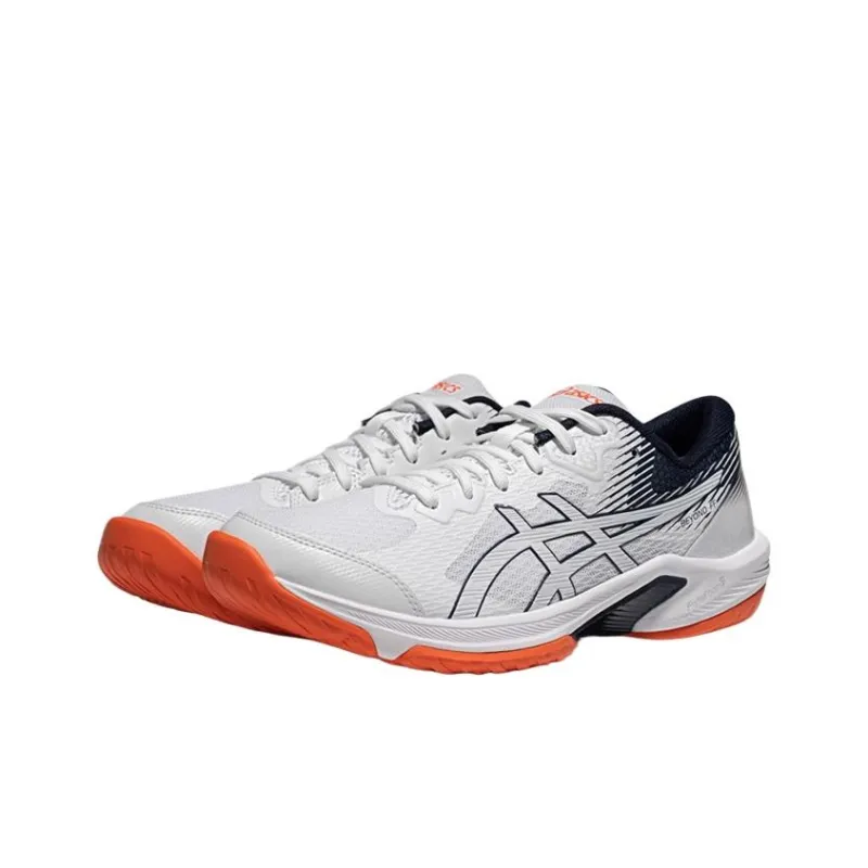 Asics Beyond FF Slip-Resistant Low-Top Badminton Shoes Unisex White-1