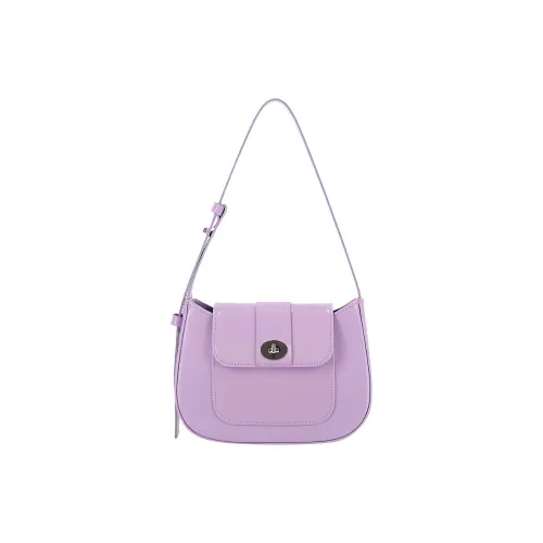 ALICE MARTHA Pure Vegan Leather Shoulder Bag Women's Light Purple