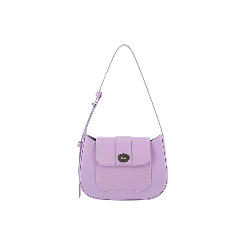ALICE MARTHA Pure Vegan Leather Shoulder Bag Women's Light Purple-0