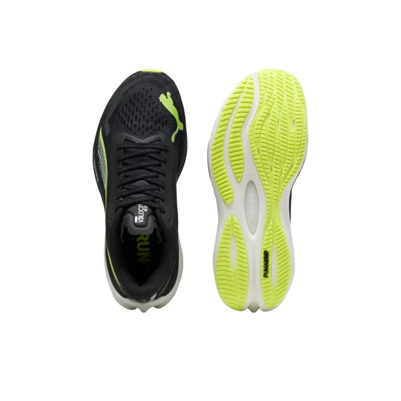PUMA Velocity NITRO™ 3 Anti Slip Wear Resistant Low Top Running Shoes Men's Black Yellow-3