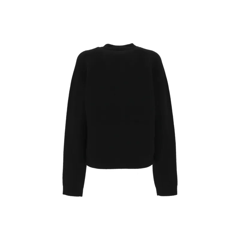 TOTEME Long Sleeved Crewneck Knitted Cardigan-1