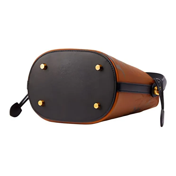 Pmsi Cow Leather, Split Cow Leather Bucket Bag Handbag Trumpets Women's Multicolor-7