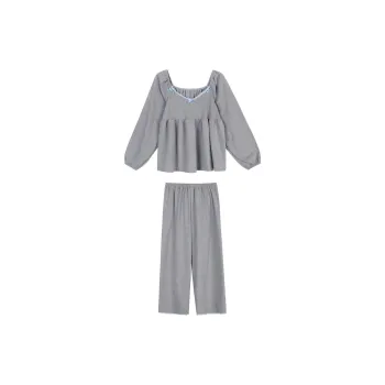 Joycefuuu Bra Pajama Set Women's Gray