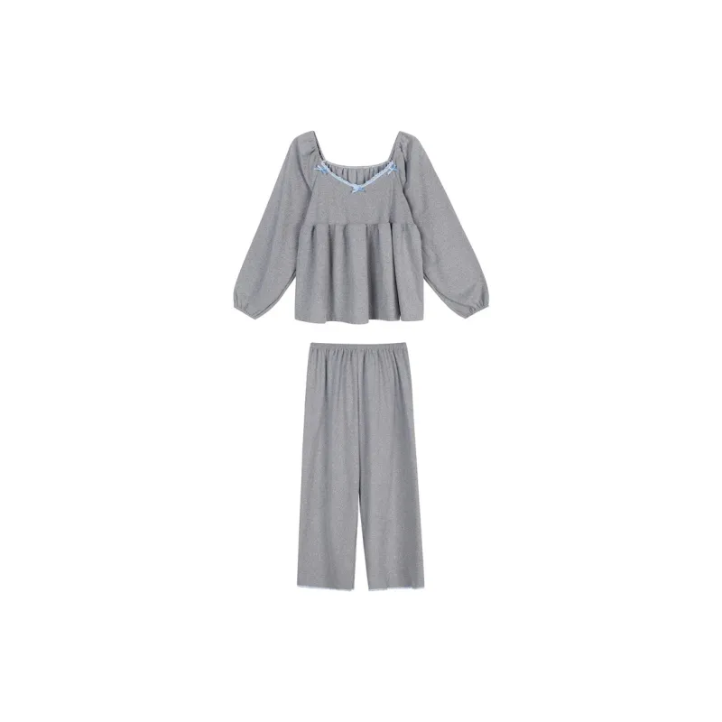 Joycefuuu Bra Pajama Set Women's Gray-0