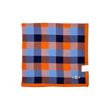 Vivienne Westwood Cotton Silk Scarves Unisex Orange