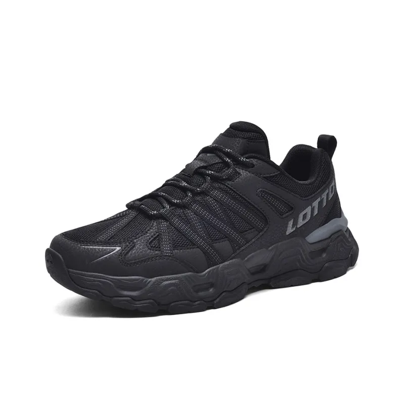 LOTTO Cushioned Slip-Resistant Abrasion-Resistant Low-Top Outdoor Shoes Women's Black-1