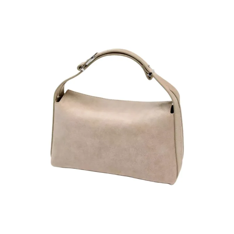 ZARA Cow Leather Handbag Mini Women's Sand-3