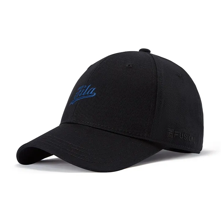 FILA FUSION Cotton Baseball Caps Unisex Pitch Black-0