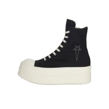 Rick Owens DRKSHDW High Top Canvas Shoes Men's Black