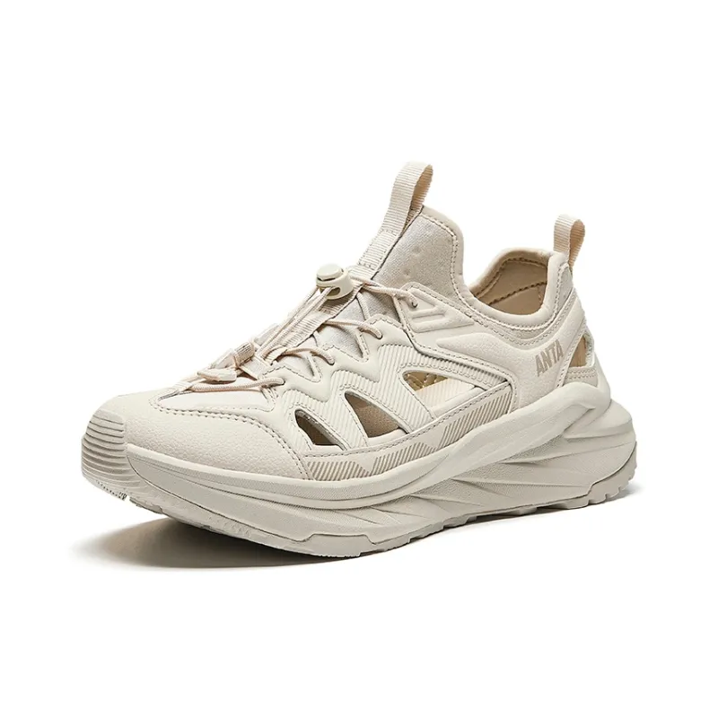 Anta Forest Exploration Non slip Breathable And Wear resistant River Trekking Shoes Women's Beige-1
