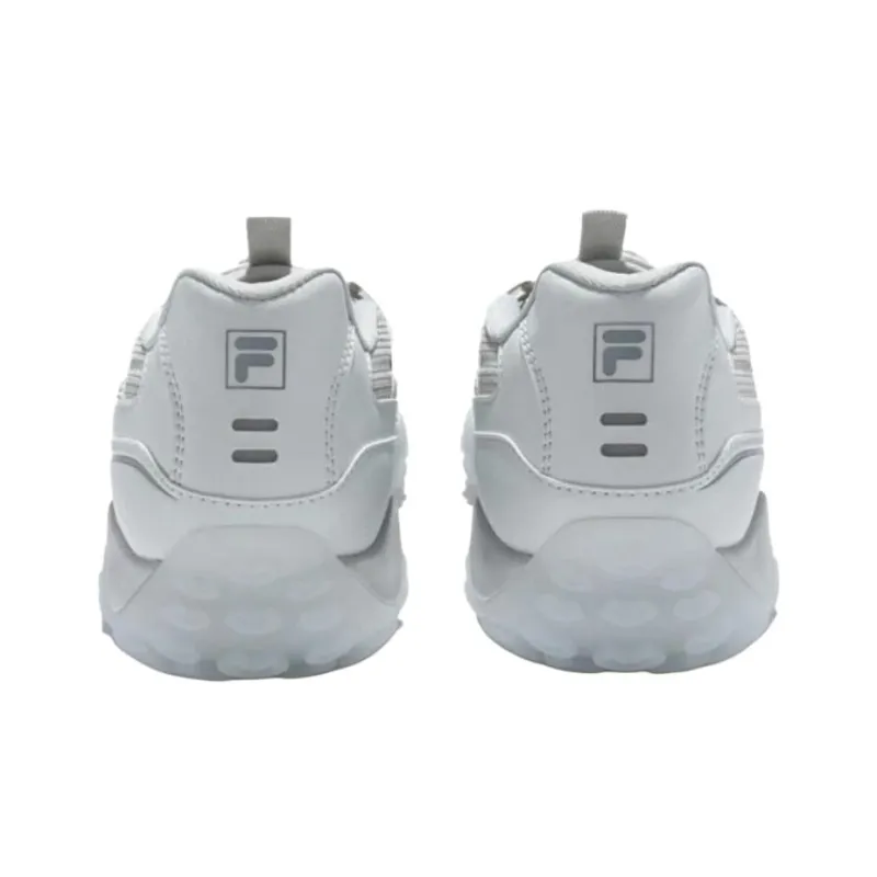 FILA Eshape Race Anti Slip Wear Resistant Low Top Running Shoes Unisex White-5