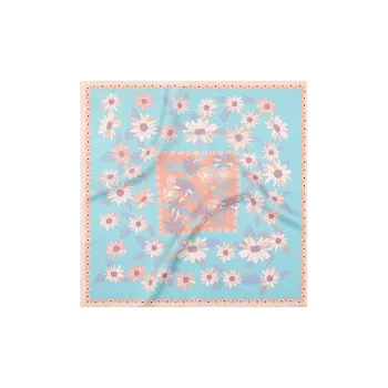 Eucalyptus Ornamentation Daisy Silk Scarf Square Scarf Women's