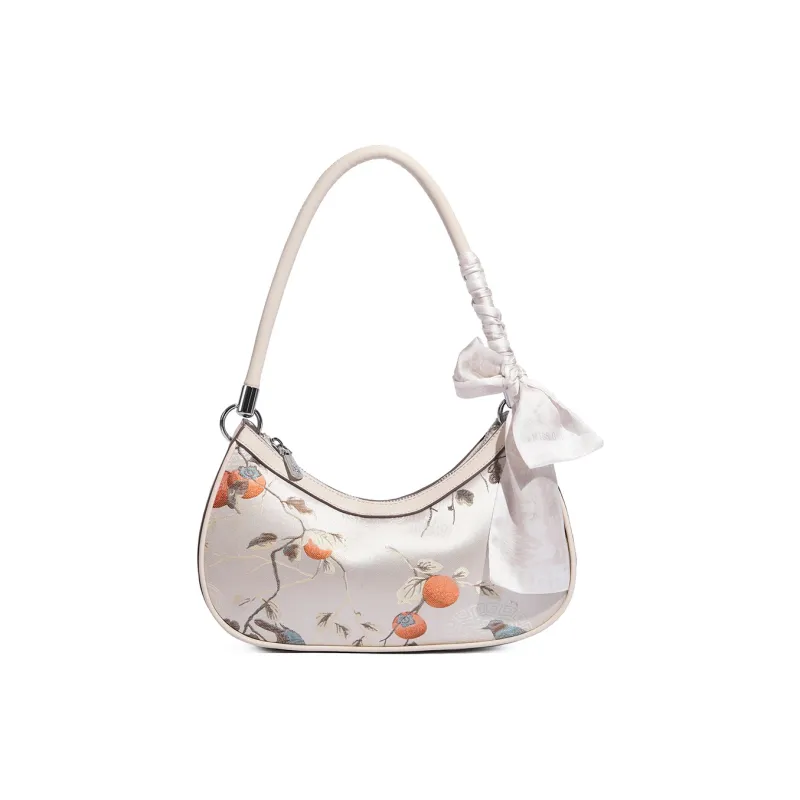 MISS GAIL Synthetic Leather Shoulder Bag Women's Ecru-6