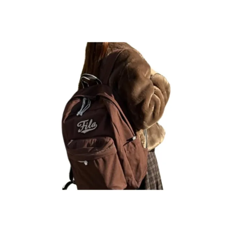 FILA Polyester Backpack Unisex Brown-4