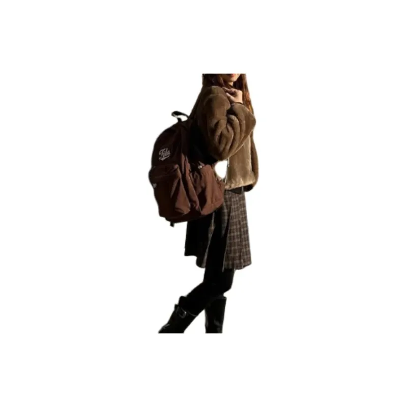 FILA Polyester Backpack Unisex Brown-2