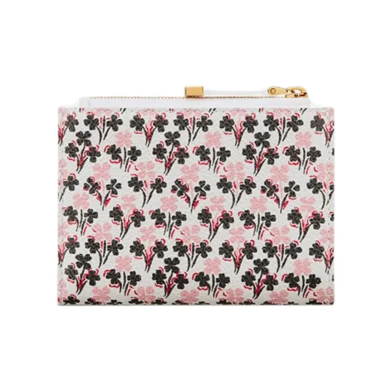DIOR Caro Calfskin Wallet Women's White-3