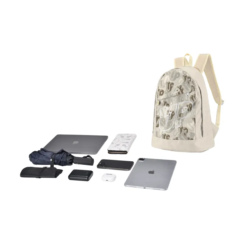 TURN UP Polyester Students Backpack Unisex Ecru-3